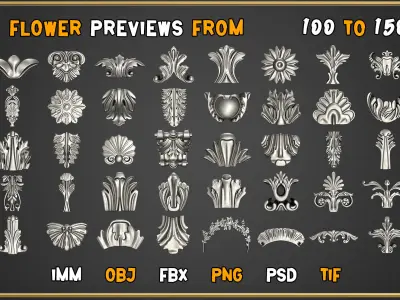 400 SUPER ORNAMENTAL MEGAPCK - 50 Percent OFF This Week Low-poly 3D model