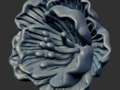 Sakura earrings 3D print model 3D print model