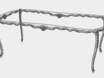 Carved dinner table for cnc 19 3D model