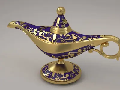 Ramadan oil Lamp Genie lamp 3D model