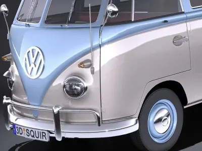 Volkswagen Transporter T1 Camper Van 1950 3D model