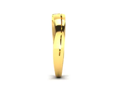 Band 3dm Render Details gold ring with diamond 3D print model