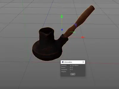 Turkish cofee Free low-poly 3D model
