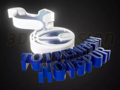 Tottenham Hotspur logo - Cinematic - 3D print 3D model
