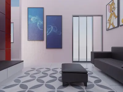 Interior Design ID01 Low-poly 3D model