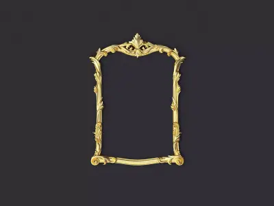 mirror gold ornate frame 3D model order