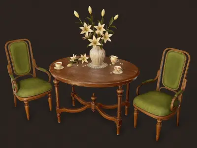 Bedroom Furniture Props Pack Low-poly 3D model