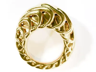 golden ancient style ring jew Free 3D model