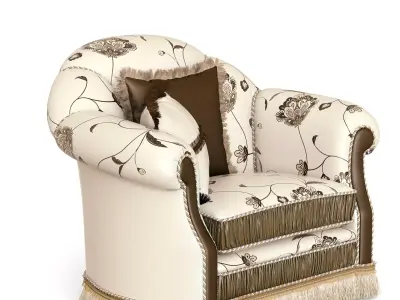 Grandeur upholstered armchair by Modenese 3D model