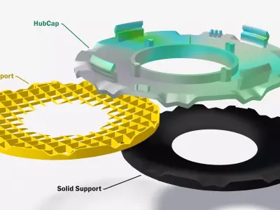 Hyundai sonata 2005 wheel hubcap printable 3D print model