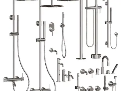 Faucet set Boheme Uno 3D model