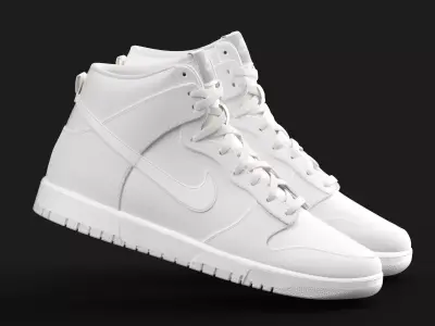 NIKE - DUNK HIGH - WHITE 3D model