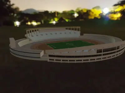 Stadium - Athletic Club  Low-poly 3D model Low-poly 3D model