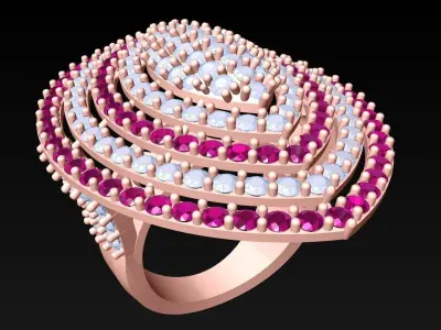Diamond Ring - Womens Rings - N5191 3D print model