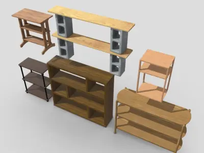 Shelf Pack Low-poly 3D model