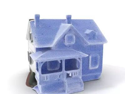 Charming Cottage House model pack Low-poly 3D model