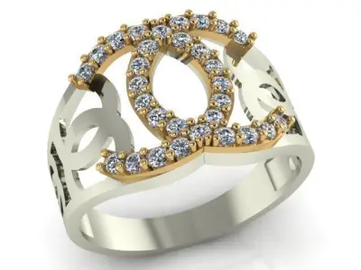 Diamond Ring Jewellery for Women 3D print model 3D print model