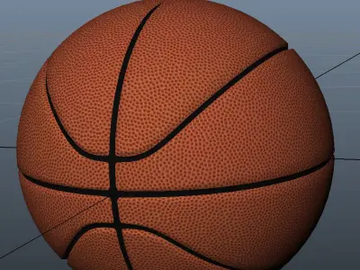 Basket Ball - Spalding style Low-poly 3D model