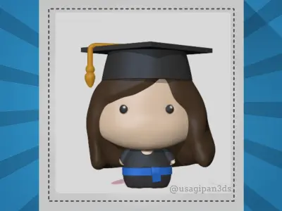 Graduate Girl 3D print model