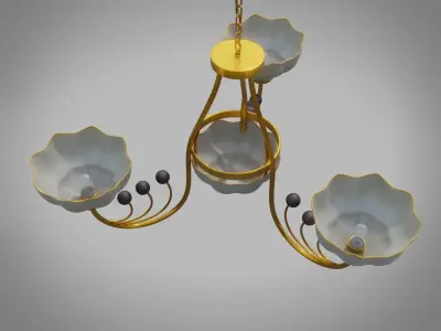 Ceiling Light 4 Low-poly 3D model