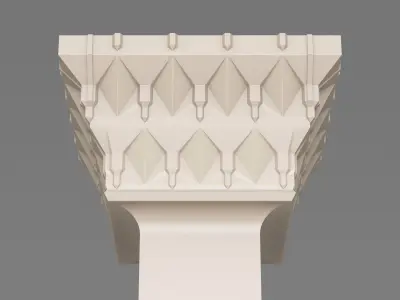 Classic Islamic Architectural Column 003 3D model