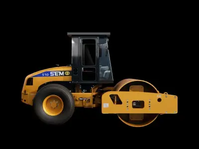 SEM 510 Soil Compactor Low-poly 3D model