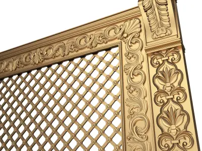 Radiator Cover Decorative Screening Grille Panel 05 Low-poly 3D model