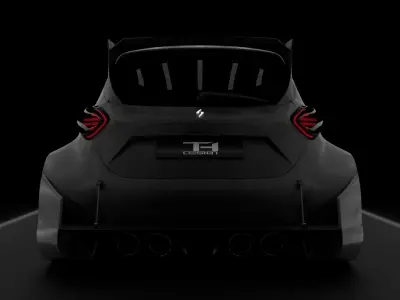 Renault Zoe Modified Rigged 3D model