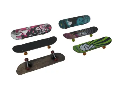 Skateboards Pack Low-poly 3D model