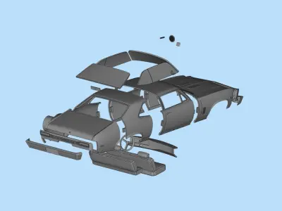 STL printable Chevy Nova Series RCcars Muscle car 3D print model