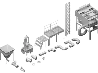Water purifier Low-poly 3D model