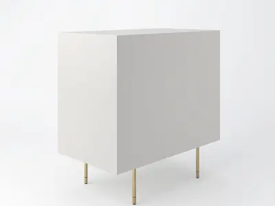 West Elm Modernist Wood Lacquer Dresser Winter Wood 3D model