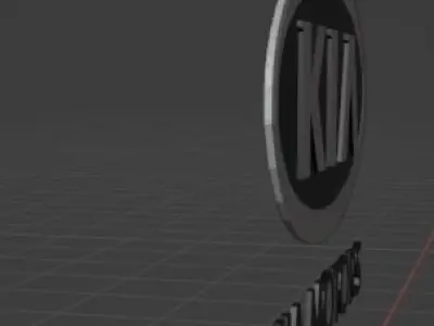 Kia 3D Logo Low-poly 3D model