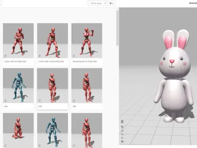 High-Quality 3D Bunny Animated Cartoon  Low-poly 3D model