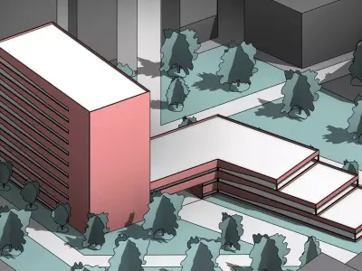 College Campus Building 3D model