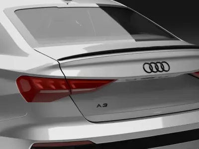 Audi A3 Sedan S-line  Low-poly 3D model