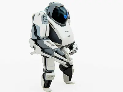 BATTLE DROID S-200 Rigged for Unreal Engine - Unity - MIXAMO 3D model