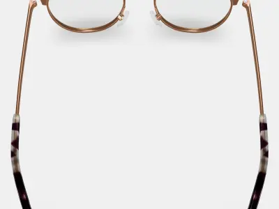 Blair Eyeglasses in Rose Gold 3D model