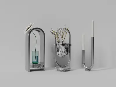 Triple Decorative Set 3D model