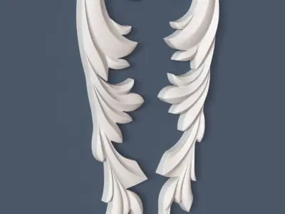 Decorative Scroll 3D model 4