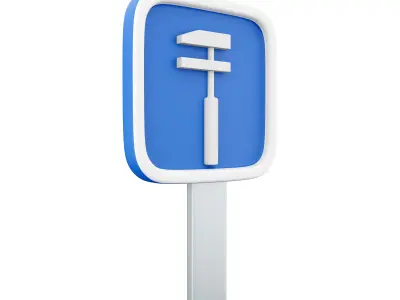 3D Car repair shop icons cartoon icon 3D model