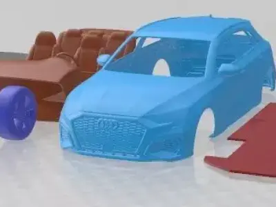 Audi A3 S Line 2021 Printable Car 3D print model