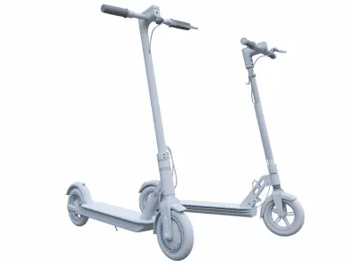 Set of electric scooters Xiaomi Mijia Scooter Unicool Foldable 3D model