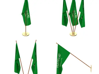Saudi Arabia Flag Pack 3D model
