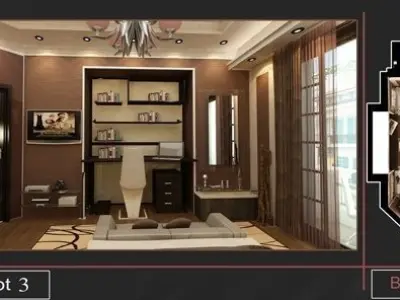 interior master bedroom  3D model