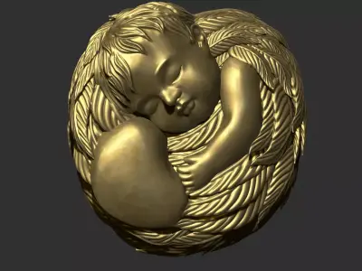 sleeping cupid 3D print model