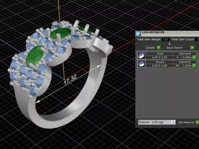 ring woman  3D print model 10