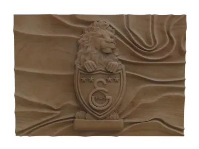 Galatasaray Football Club logo wall art  3D print model