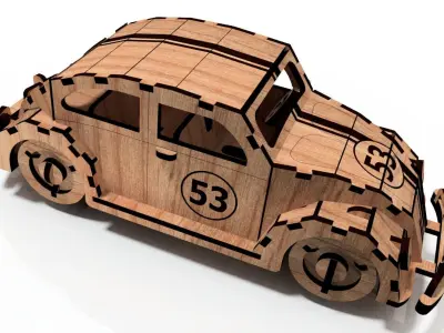 Car Herbie 3D model