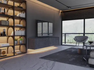 Modern living - A3 3D model